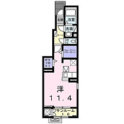 アルブル ヴィラージュ ワンルームの間取図画像