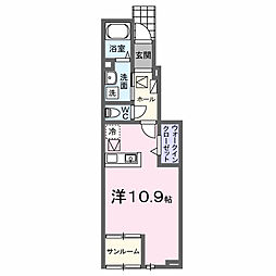 エターナル ヴィレッジIII ワンルームの間取図画像