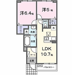 ヒカルサ東京武蔵村山 2LDKの間取図画像