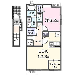 サニー 1LDKの間取図画像
