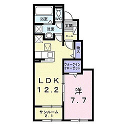 緑井3丁目アパート 1LDKの間取図画像