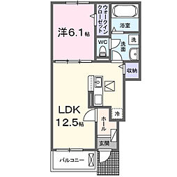 グランノーブル 1LDKの間取図画像