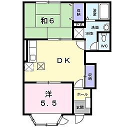 菜の美 2DKの間取図画像