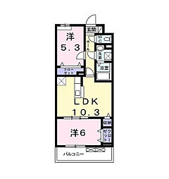 プリムローズ3 2LDKの間取図画像
