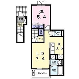 サンクレスティー 1LDKの間取図画像