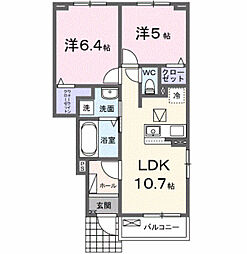 セレノ ディアスI 2LDKの間取図画像