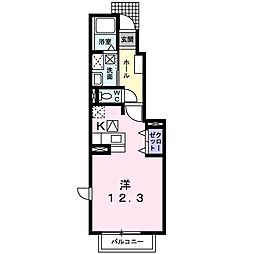 スティズC ワンルームの間取図画像