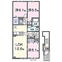 ベルメゾンG 3LDKの間取図画像