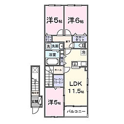 ア コート デ パルク 3LDKの間取図画像