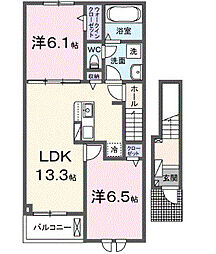 カペラ コート 2LDKの間取図画像