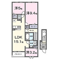 レジデンス・アスナロ 3LDKの間取図画像