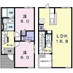 ビバグランデ2 2LDKの間取図画像