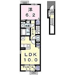 サンリット パートIII 1LDKの間取図画像