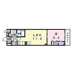 カピリナ K 1LDKの間取図画像