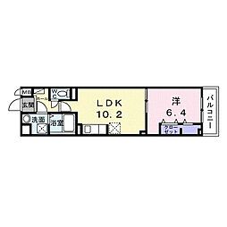カピリナ K 1LDKの間取図画像