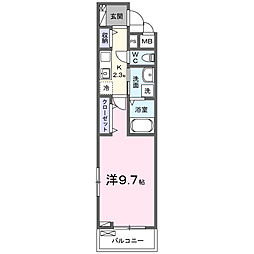 王子台1丁目アパート(025384201) 1Kの間取図画像