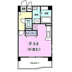 ラ・ドラード 1Kの間取図画像