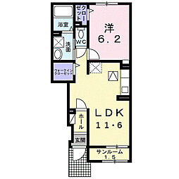 ベル・フィオーレV II 1LDKの間取図画像