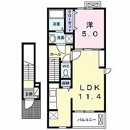 アーバン・フォレスト3A 1LDKの間取図画像