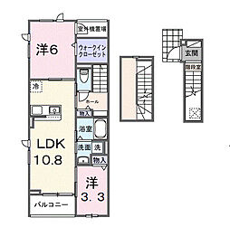 アルソーレ 2LDKの間取図画像