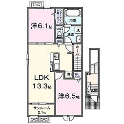 フェリーチェ IX 2LDKの間取図画像