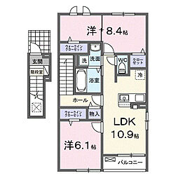CAMELLiA(カメリア)1 2LDKの間取図画像