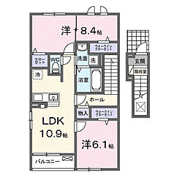 CAMELLiA(カメリア)1 2LDKの間取図画像