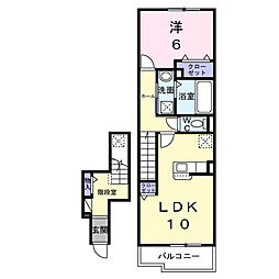 サクラガーデン 1LDKの間取図画像
