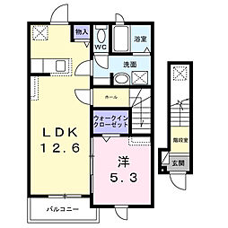 メゾン ヒヨリ 1LDKの間取図画像