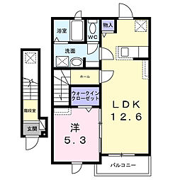メゾン ヒヨリ 1LDKの間取図画像