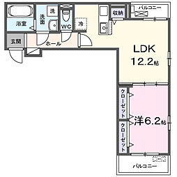 大日町3丁目アパート(028485301) 1LDKの間取図画像