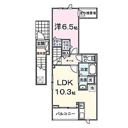 エヴァーガーデン町屋 1LDKの間取図画像