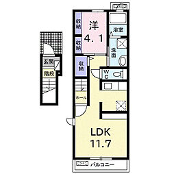 ハイツグリーンヒル 1LDKの間取図画像