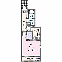 ルミネージュ 1Kの間取図画像