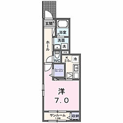 ルミネージュ 1Kの間取図画像