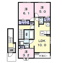 ロークァット I 3LDKの間取図画像