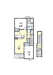 ライフサニーA 2LDKの間取図画像