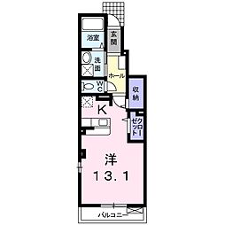 アーデントブル1 ワンルームの間取図画像