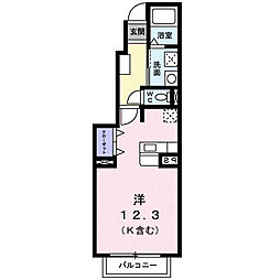 フローラ・シオン ワンルームの間取図画像