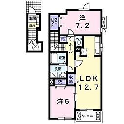 カサ・アレグレC 2LDKの間取図画像