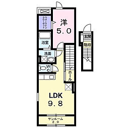 ロミオリゾート 1LDKの間取図画像