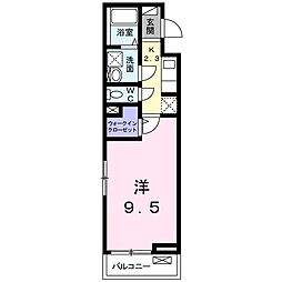サンモールわかば 1Kの間取図画像