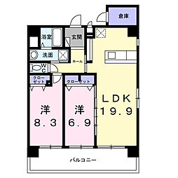 ELDULCEISA 2LDKの間取図画像