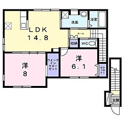 コモド 2LDKの間取図画像