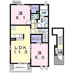 Bell 2LDKの間取図画像