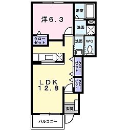 シュティルシェーネ 1LDKの間取図画像