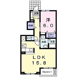 サンリット・スクエア1 1LDKの間取図画像