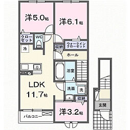 シンシア甲南II 3LDKの間取図画像