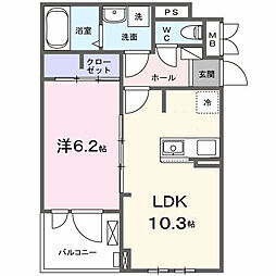 ラフィナート ナガタ 1LDKの間取図画像