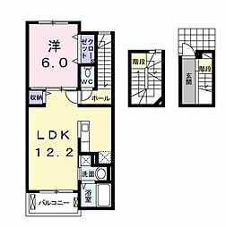 RainbowSkyZ 1LDKの間取図画像